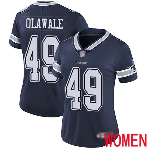 Women Dallas Cowboys Limited Navy Blue Jamize Olawale Home 49 Vapor Untouchable NFL Jersey